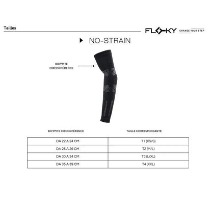MANCHONS DE COMPRESSION FLOKY NO-STRAIN noir (2 pièces)