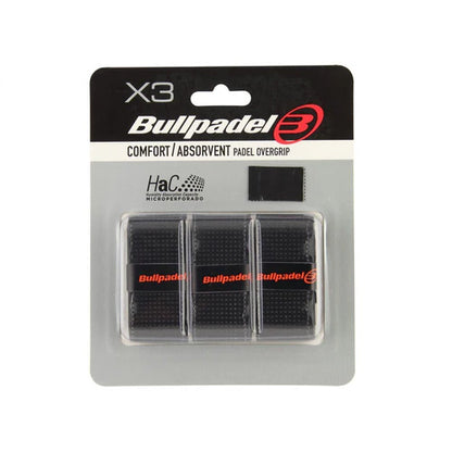 BULLPADEL Confort et Absorbant noir x3